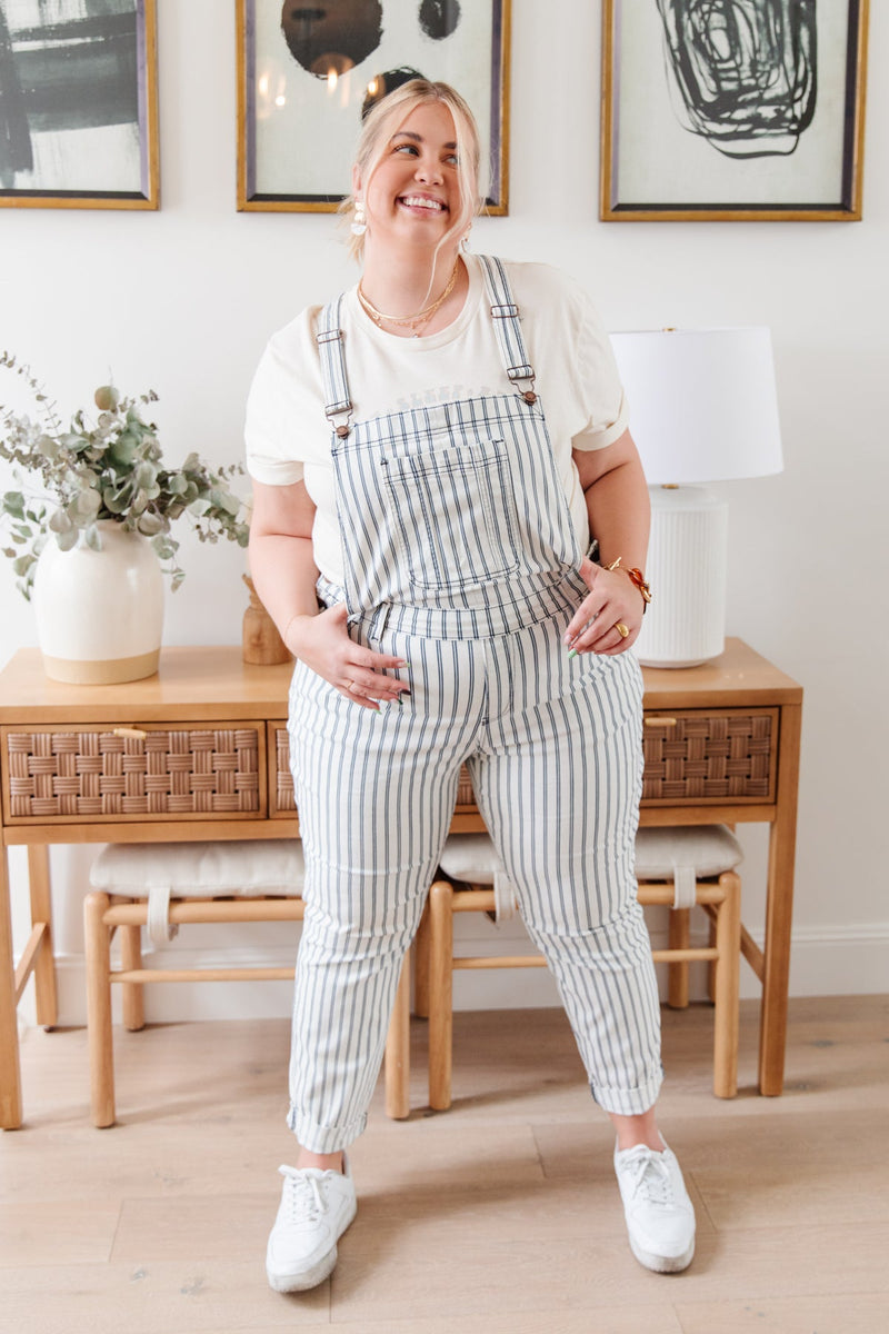 Judy Blue Railroad Stripe Overalls