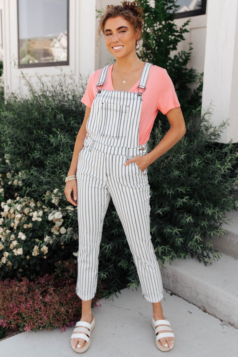 Judy Blue Railroad Stripe Overalls