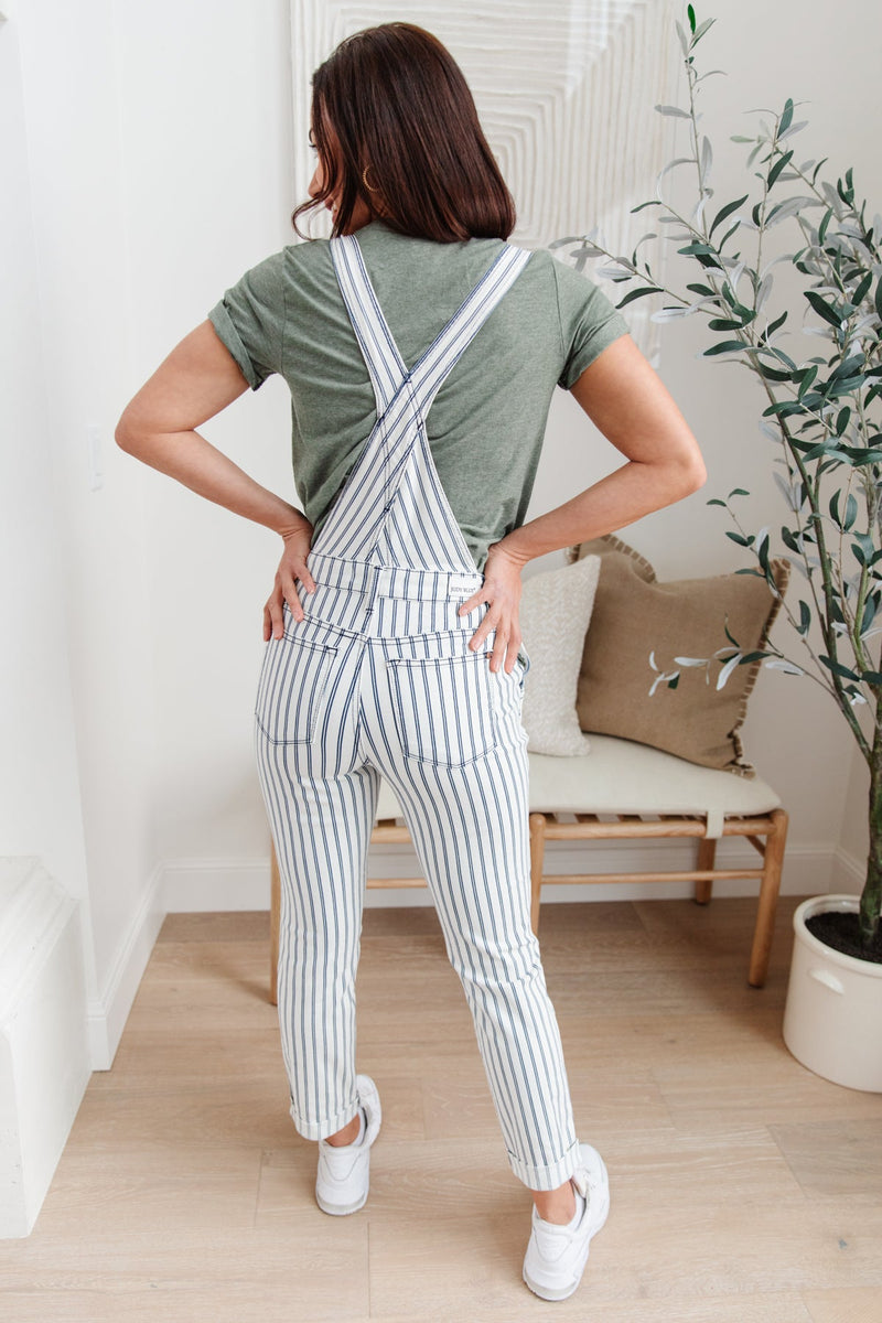 Judy Blue Railroad Stripe Overalls