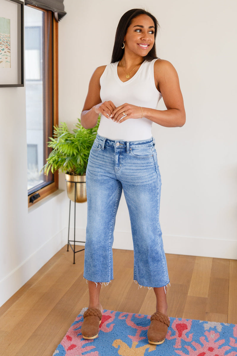 ZENANA Simple Is The Way Wide Leg Capris