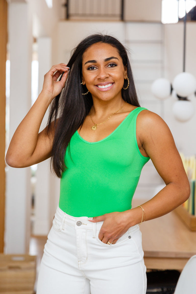 The Basics Bodysuit Top in Green