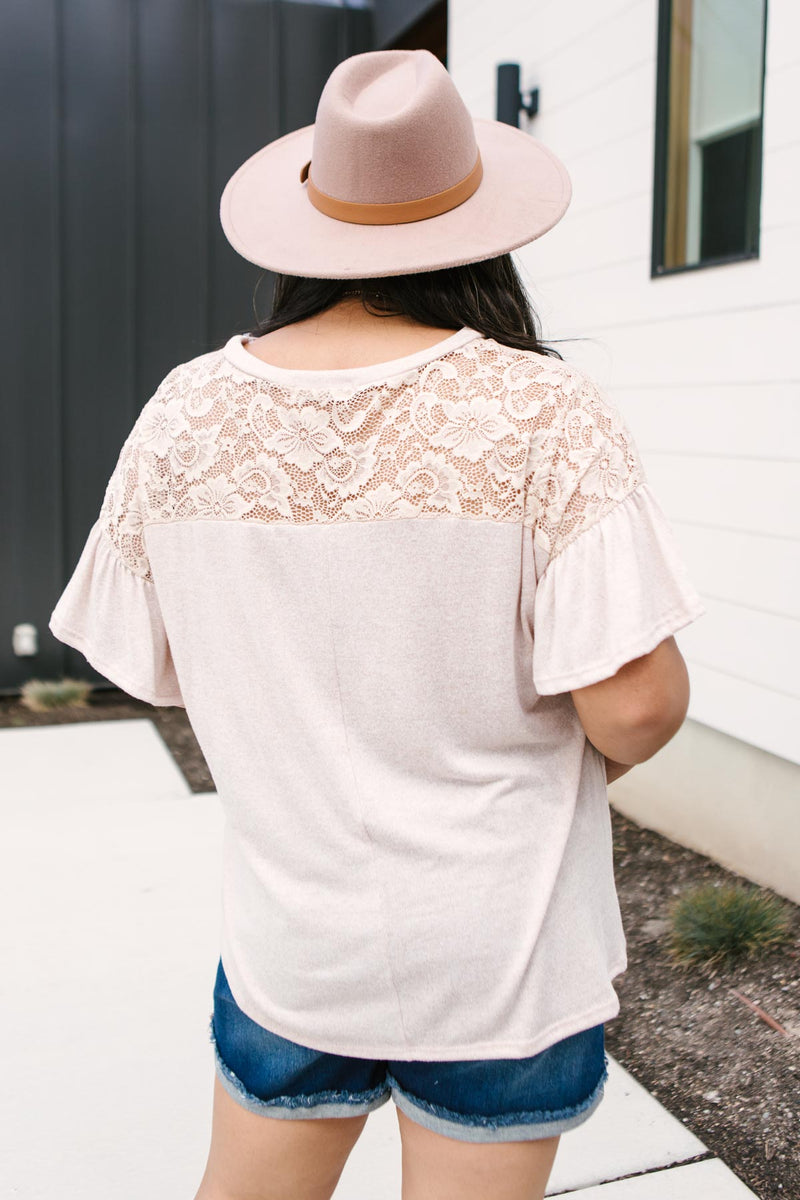 The Looking Around In Lace Top