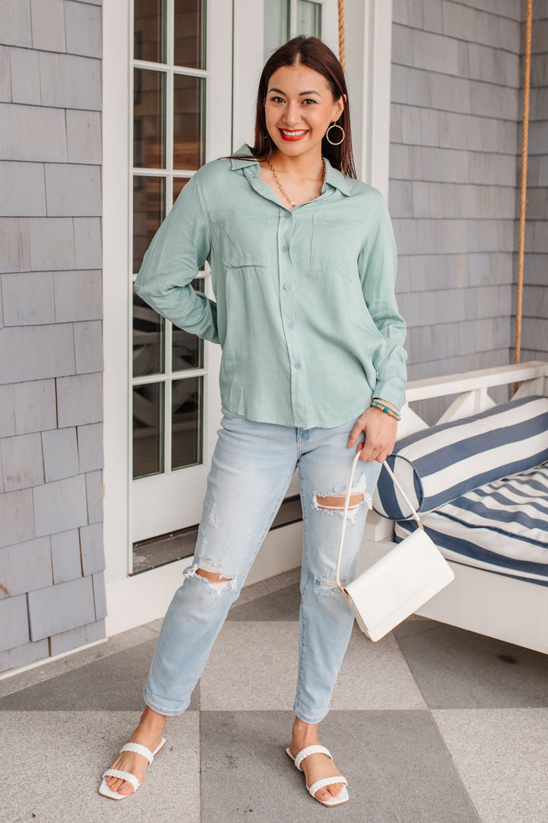 Unwavering Confidence Blouse in Light Blue