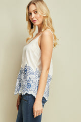 Sunflower Embroidered Cami Top