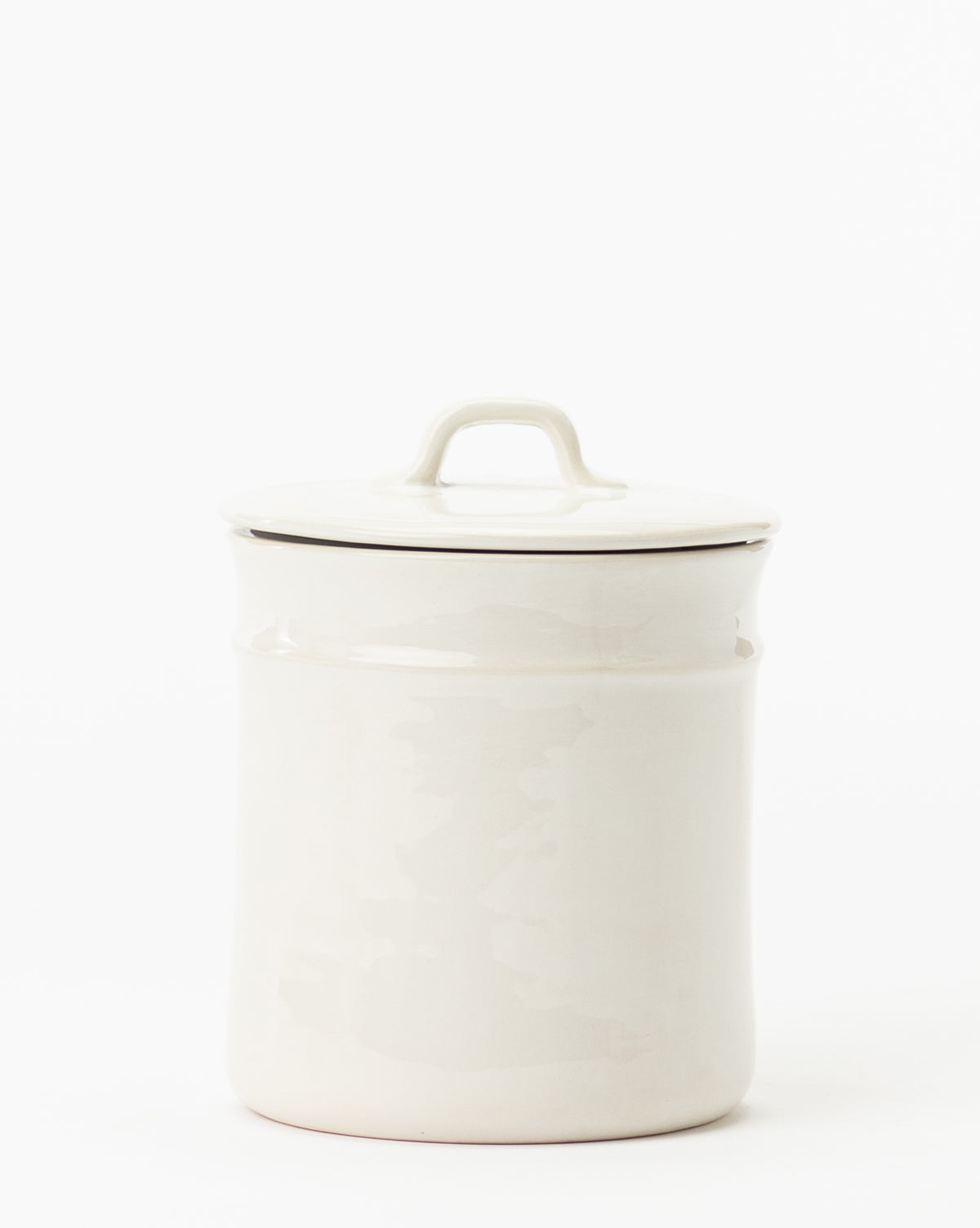 Personalized White Enamel Kitchen Canisters