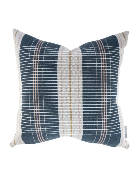 navy plaid pillow