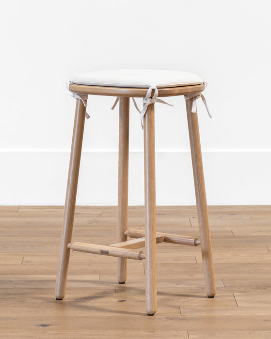 drift oak and white bar stool