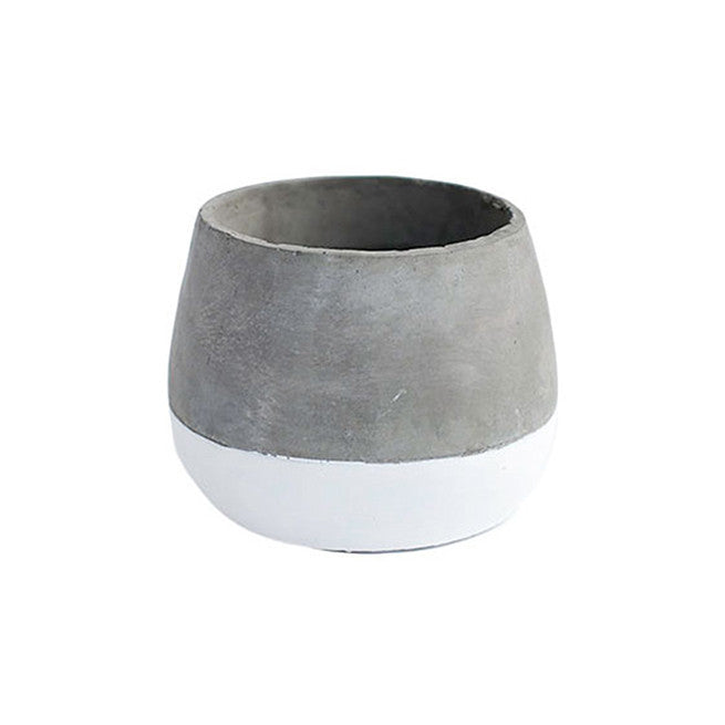 White Base Cement Pot – McGee & Co.