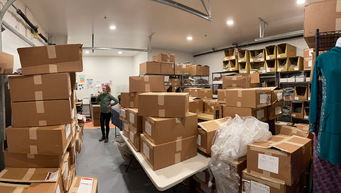 Our current teeny tiny warehouse
