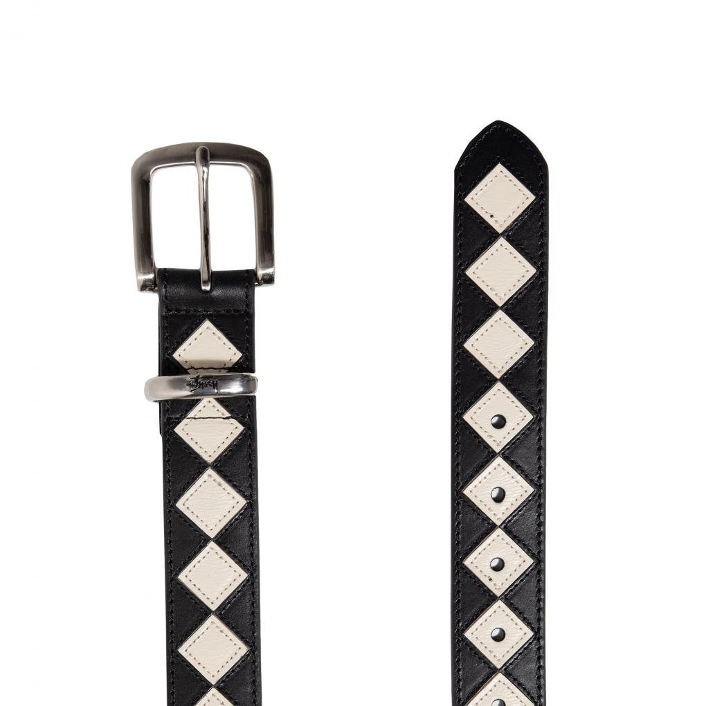 【新品未使用】STUSSY 8 BALL STUDDED BELT 白Mお問合せお待ちしています