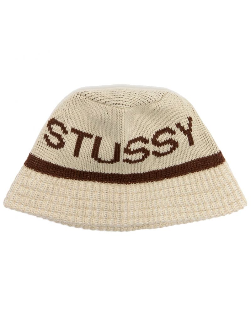 stussy JACQUARD KNIT BUCKET HAT ステューシー S