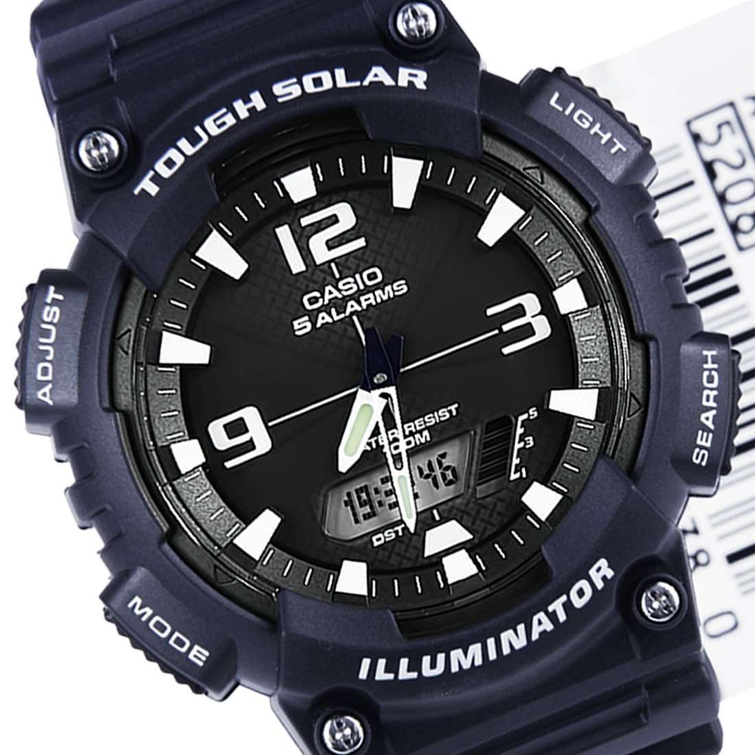 Casio AQ-S810W-8A Black Solar Powered Watch for Men | Watch