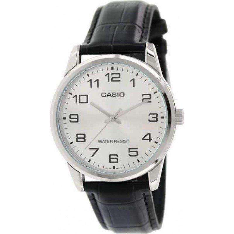 Casio MTP-V001L-1B Black Leather Strap Watch For Men | Watch