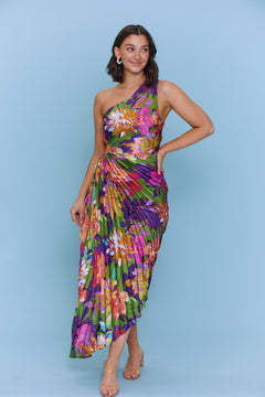 PREORDER She's The One Floral Asymmetrical Maxi Dress