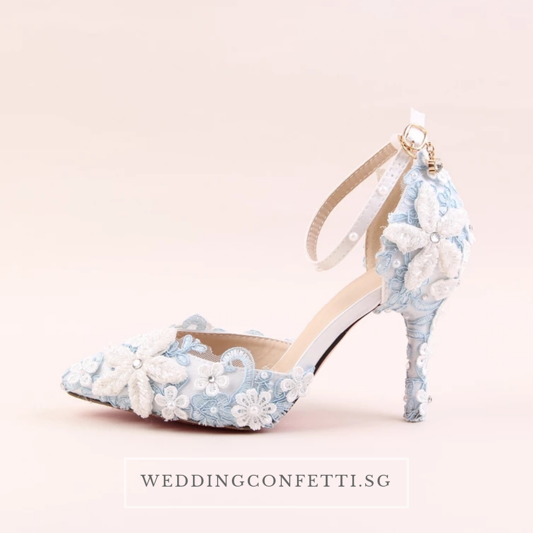 floral wedding heels