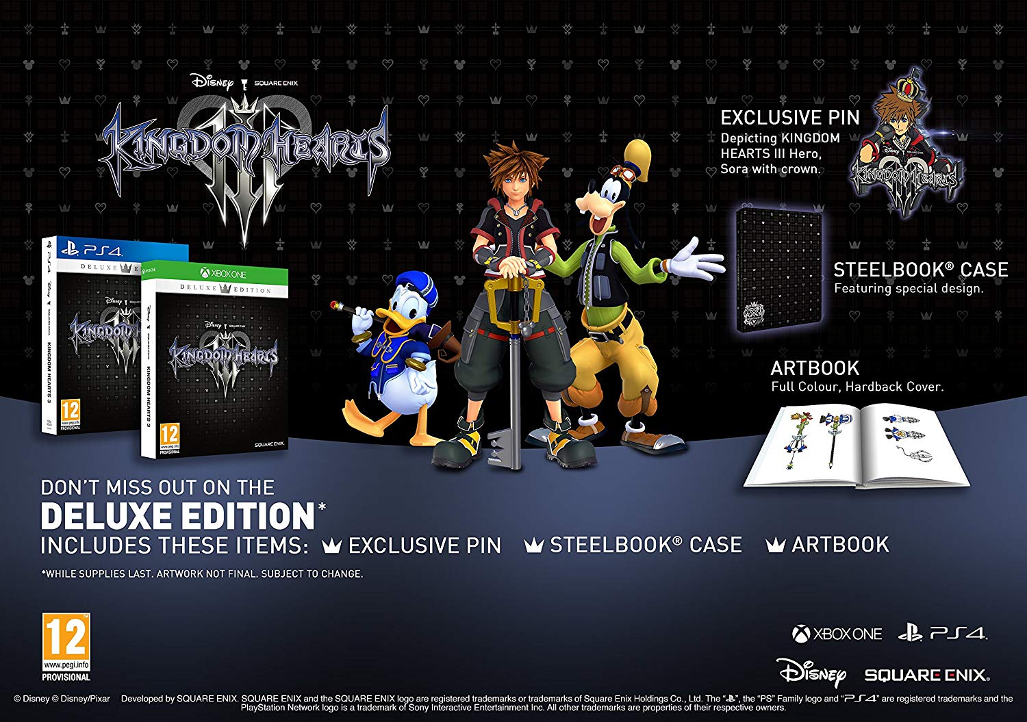 kingdom hearts 3 - playstation 4 store deluxe edition