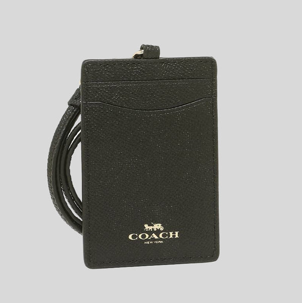 Coach Badge ID Lanyard Holder in Signature Canvas Black NWT