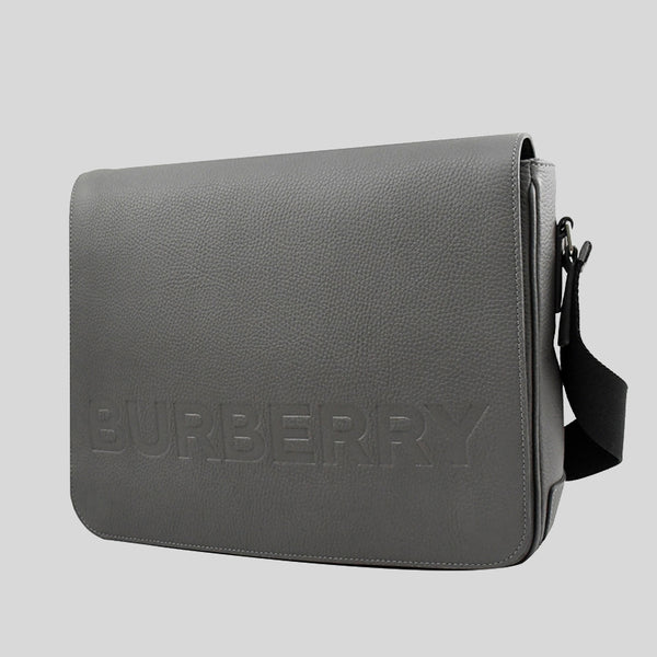 Burberry Cannon Branded Nylon Belt/Crossbody Bag Grey