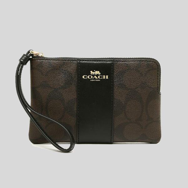 brown coach wristlet