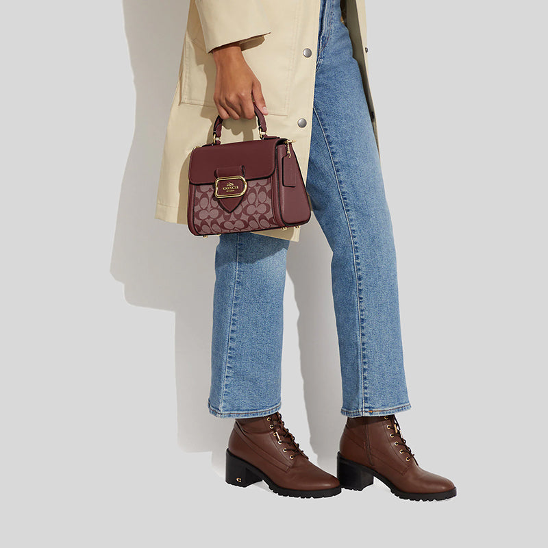 Coach Morgan Top Handle Satchel In Signature Chambray Wine Multi CH142 ...