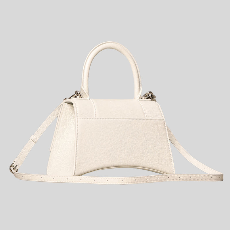 Hourglass Small Leather Shoulder Bag in White  Balenciaga  Mytheresa