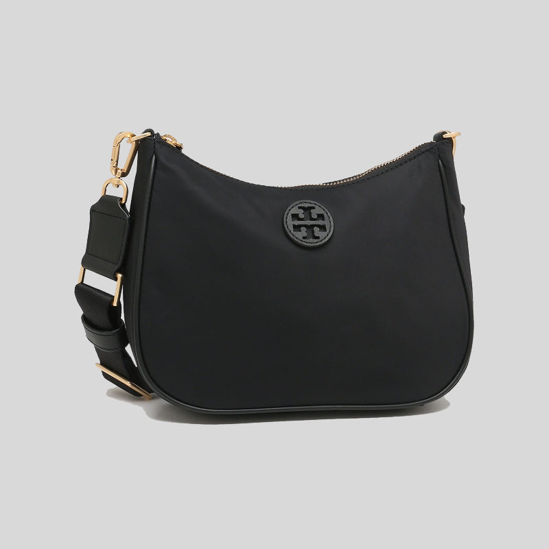 TORY BURCH Nylon Web Convertible Crossbody Bag Black 88370 – LussoCitta