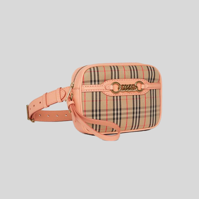 Burberry Link Bum Bag/Clutch 1983 Check Peach 80075101 – LussoCitta