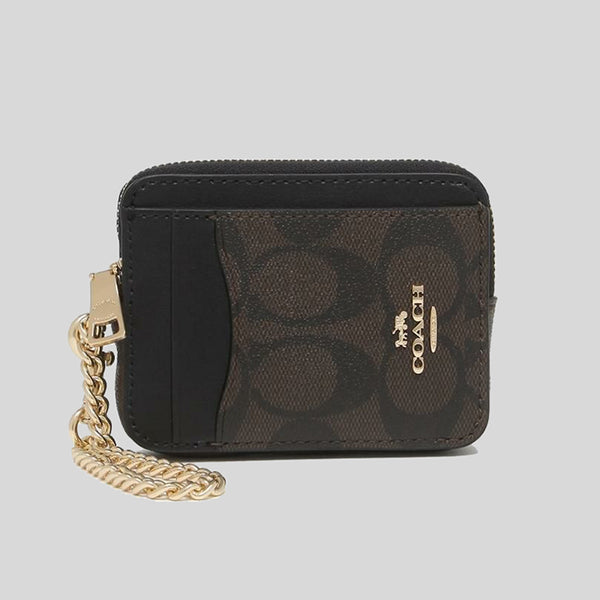 Shop Coach Zip Card Case In Colorblock (CM991, C0058, 6303) by