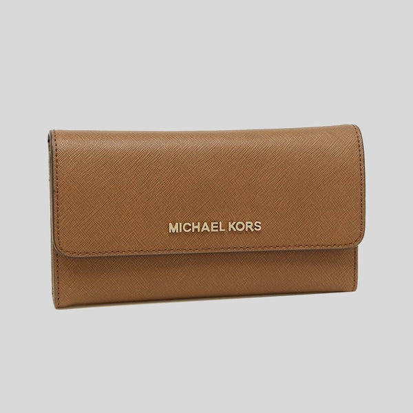 Michael Kors Jet Set Travel Large Trifold Wallet In Signature Coated C –  LussoCitta