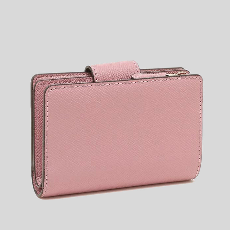 Coach Medium Corner Zip Wallet In Crossgrain Leather 6390 True Pink ...