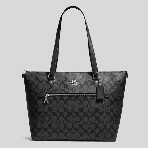 Coach, Bags, Coach Purse Speedy Leather Grayblack Print