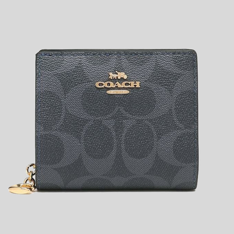 Coach Snap Wallet In Signature Canvas Denim Multi C3309 – LussoCitta