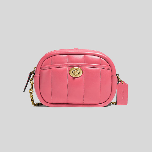 Tory Burch - Tan Saffiano Leather Crossbody Bag – Current Boutique
