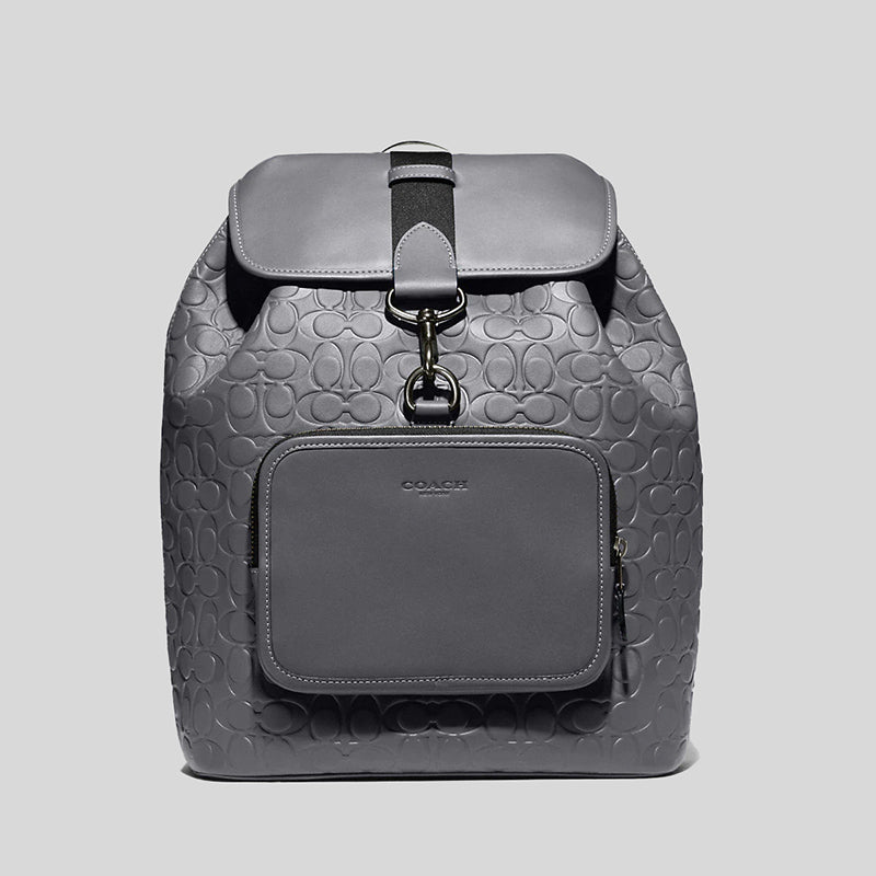 Coach Sullivan Backpack In Signature Leather Industrial Grey C9868 ...