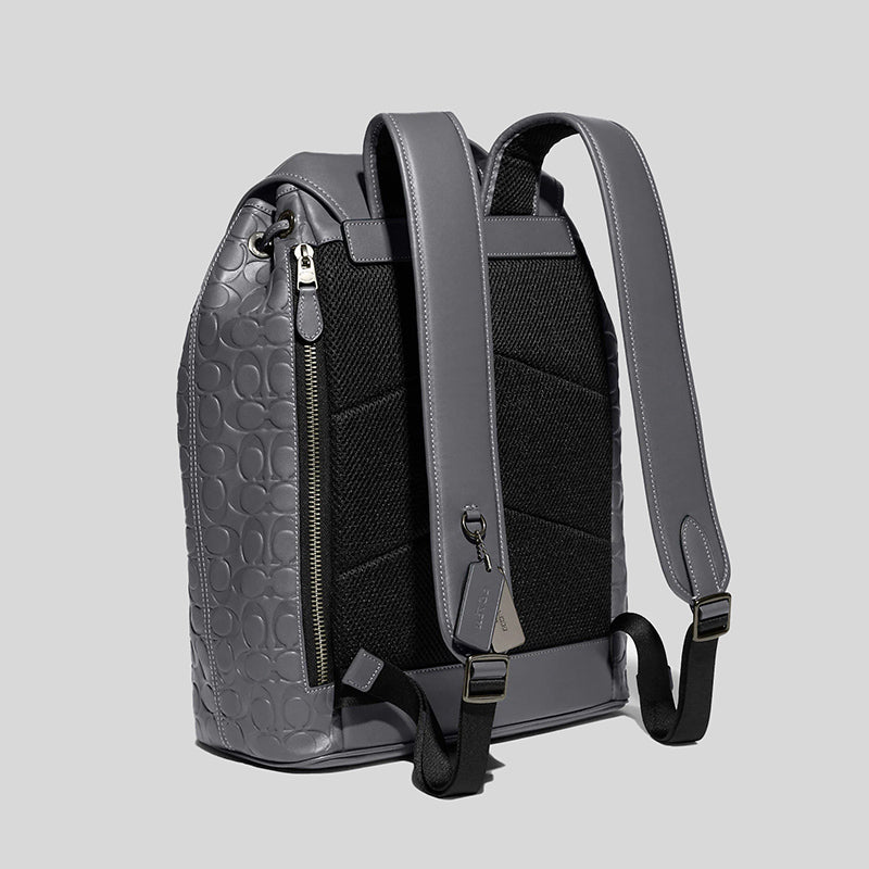 Coach Sullivan Backpack In Signature Leather Industrial Grey C9868 ...