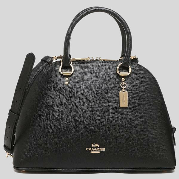 Michael Kors Austen Medium Pebbled Leather Satchel Black 38F1C8AS2L –  LussoCitta