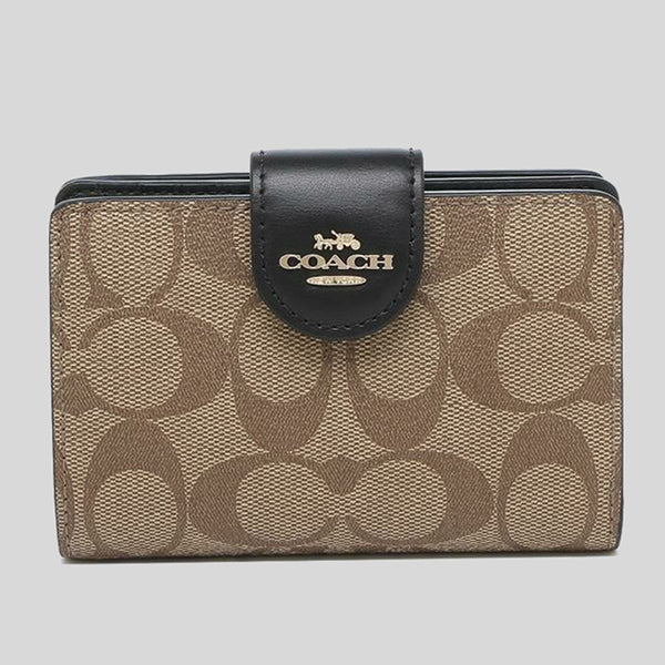 Coach Medium Zip Around Wallet In Signature Canvas Khaki – LussoCitta