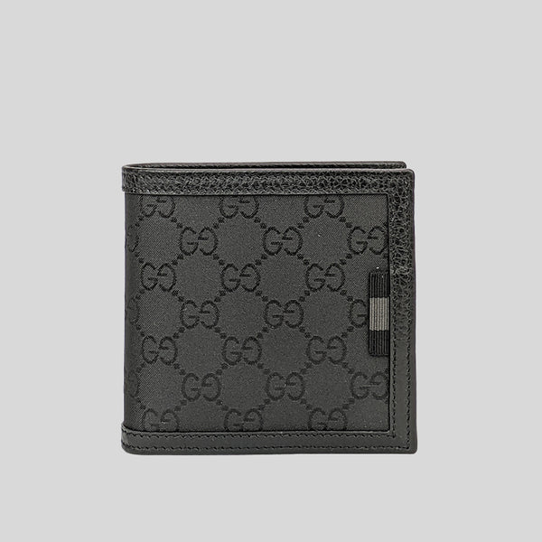GUCCI Men's Signature Bifold Wallet With Coin Compartment Black 150413 –  LussoCitta