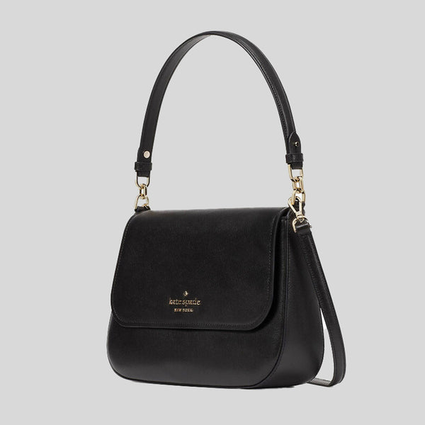Kate Spade - Black Smooth Leather Convertible Square Satchel – Current  Boutique