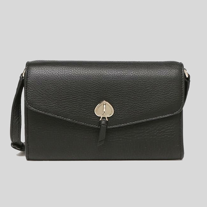 Kate Spade Marti Pebbled Leather Crossbody Bag Black K6027 – LussoCitta