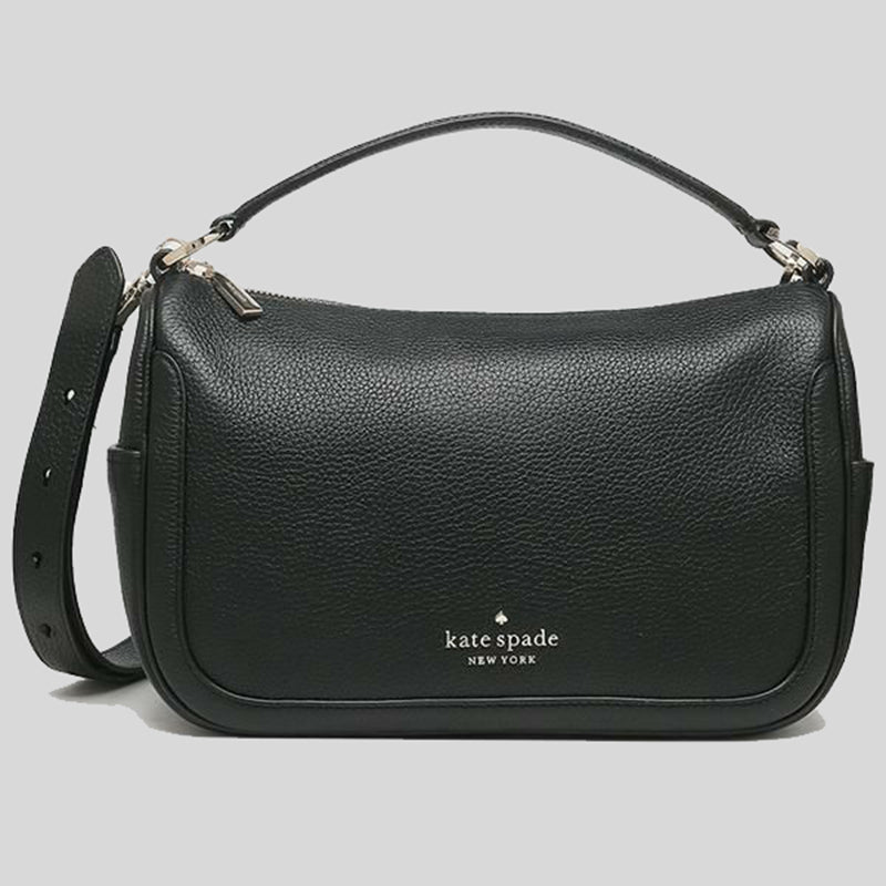Kate Spade Smoosh Pebbled Leather Crossbody Bag Black K6047 – LussoCitta