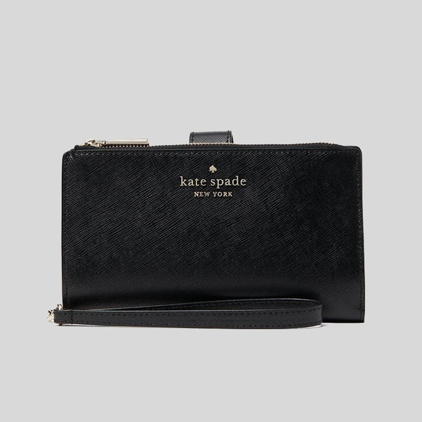 Kate Spade Staci Phone Wallet Wristlet Black WLR00633 – LussoCitta