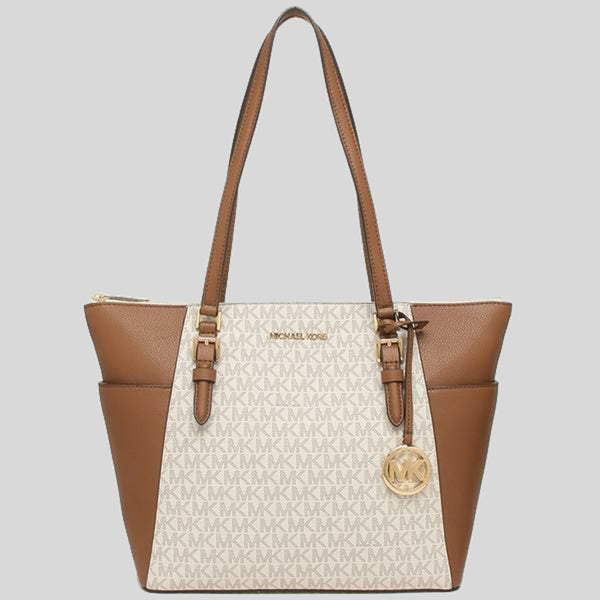 Michael Kors Charlotte Large TZ Tote in Signature Brown (35T0GCFT3B) - USA  Loveshoppe