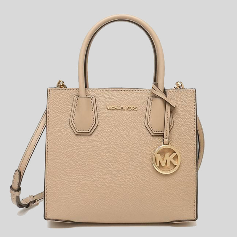 Michael Kors Mercer Medium Pebbled Leather Crossbody Bag Bisque 35S1GM –  LussoCitta