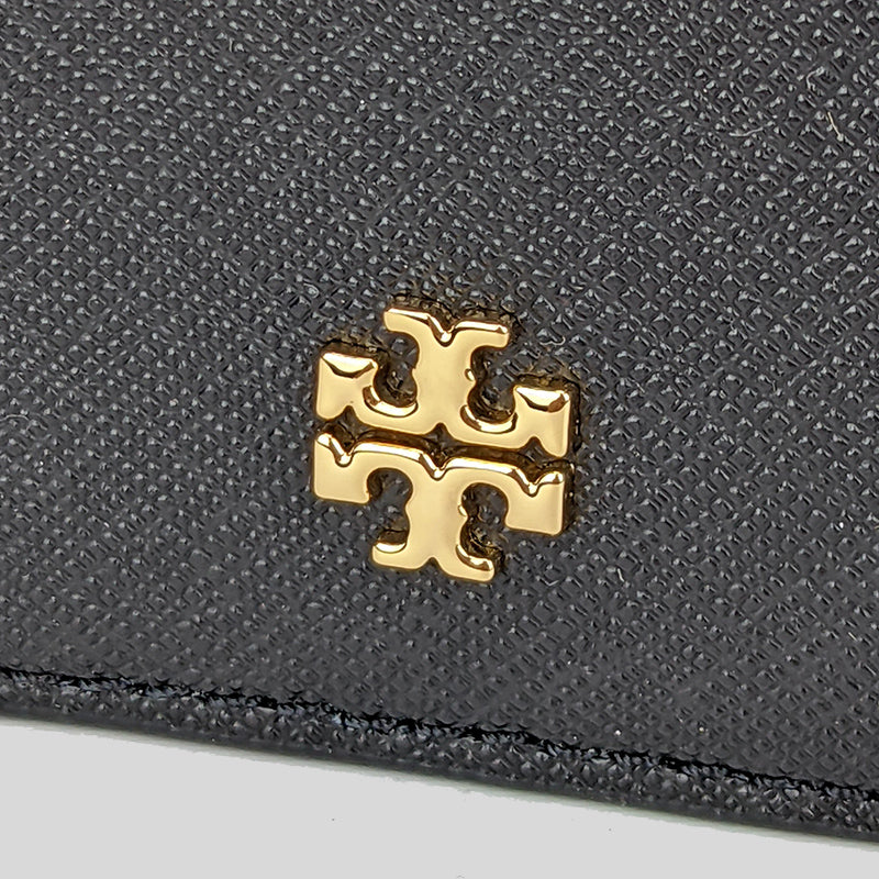 Tory Burch Emerson Leather Slim Card Case 52904 Black – LussoCitta