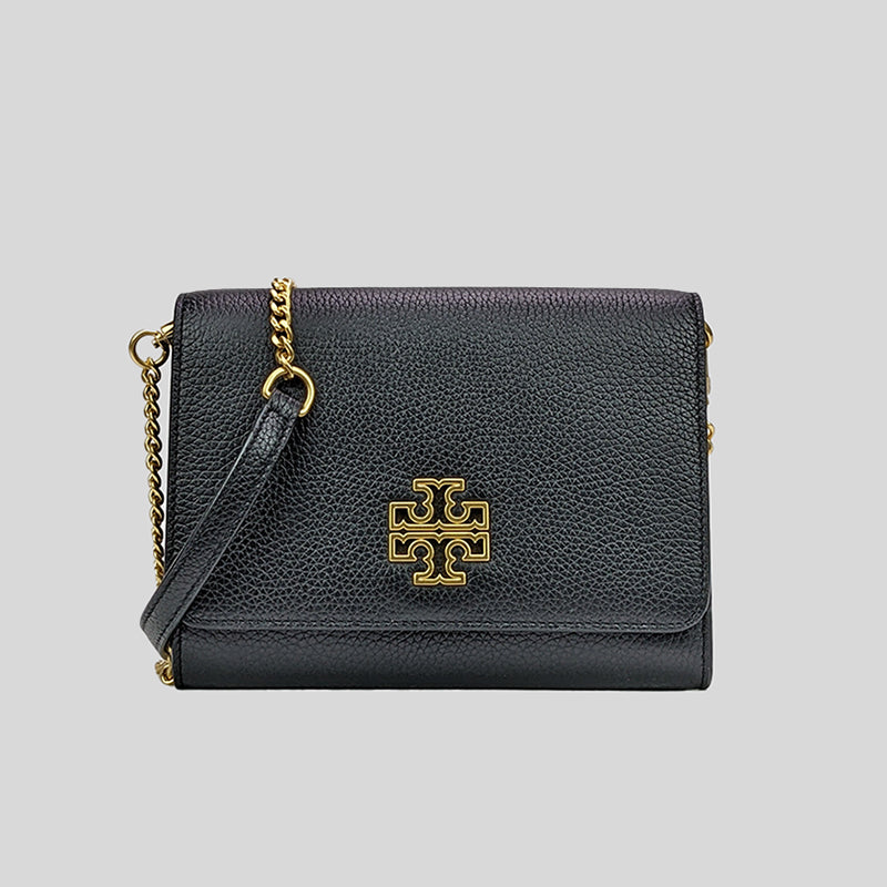 Tory Burch Britten Leather Chain Wallet Crossbody Black 80100 – LussoCitta