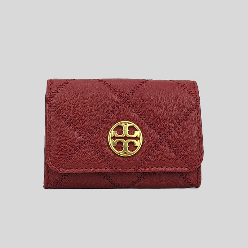 Tory Burch Willa Quilted Leather Card Case Redstone 87866 – LussoCitta