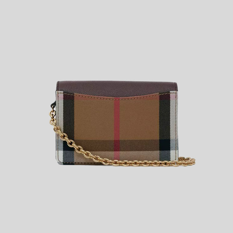 Burberry Hamshire House Check Crossbody Bag Mahogany Red 80386261 –  LussoCitta