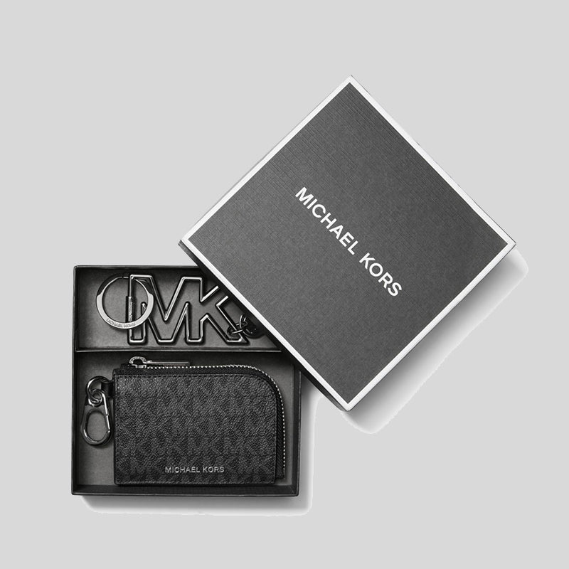 Michael Kors Logo Wallet and Keychain Gift Set Black 36S3LGFE6B – LussoCitta