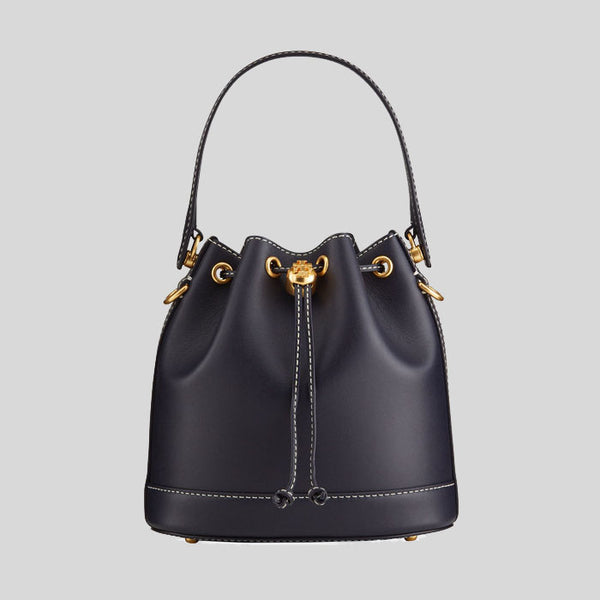 Tory Burch Leather Bucket Bag Midnight Blue 80504 – LussoCitta